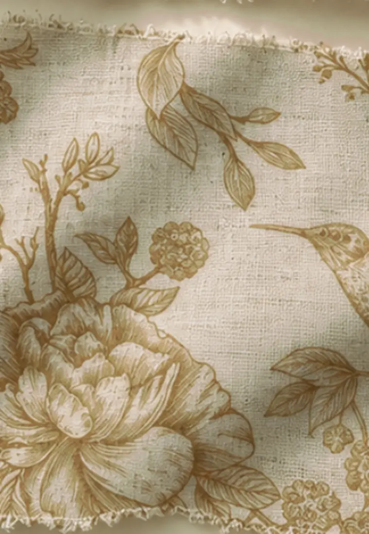 Gold Allison botanical linen