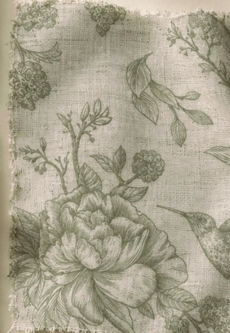 Sage Green Allison botanical linen